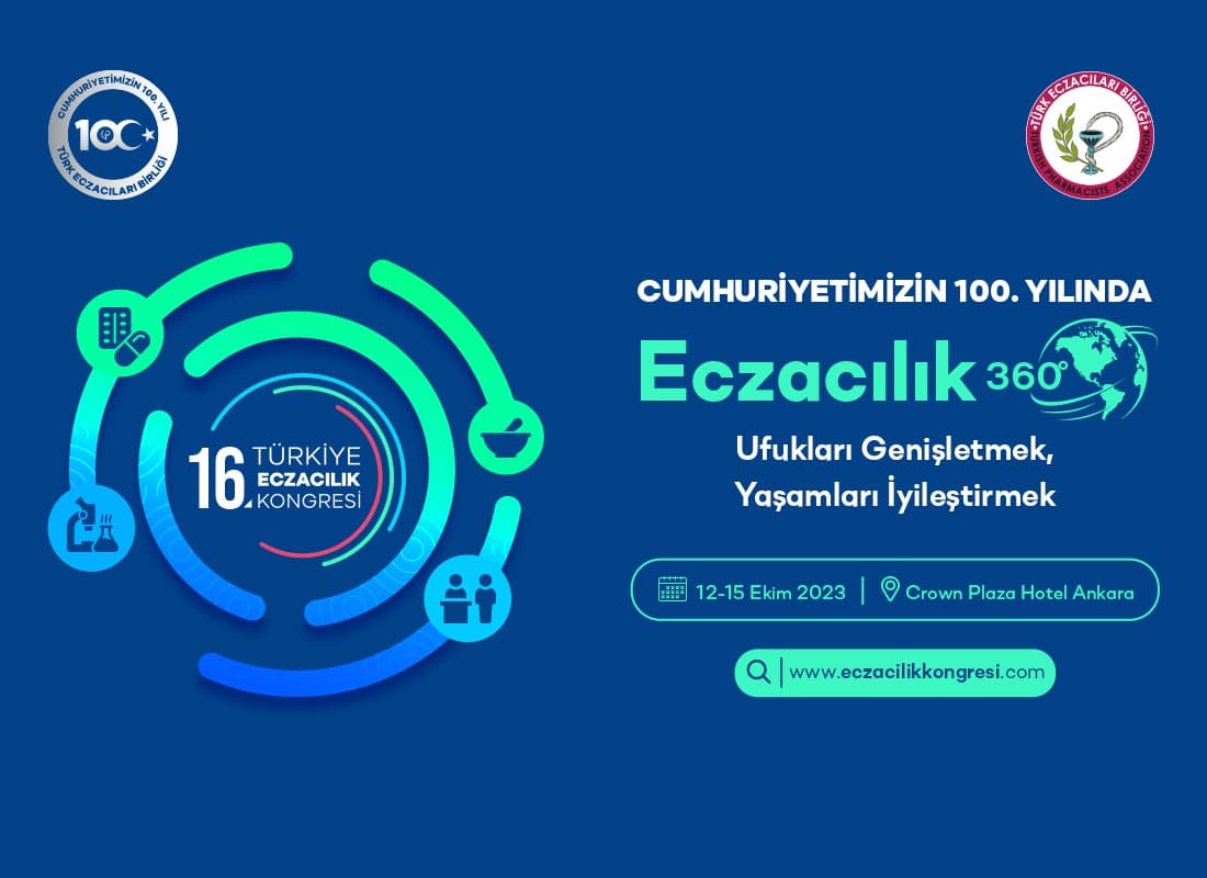 16. Türkiye Eczacılık Kongresi Kayıtları Başladı (12-15 Ekim 2023, Ankara)