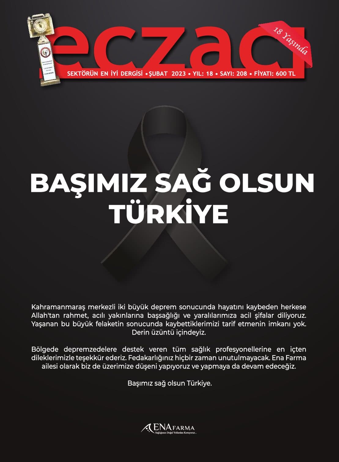 Sayı 208 kapak