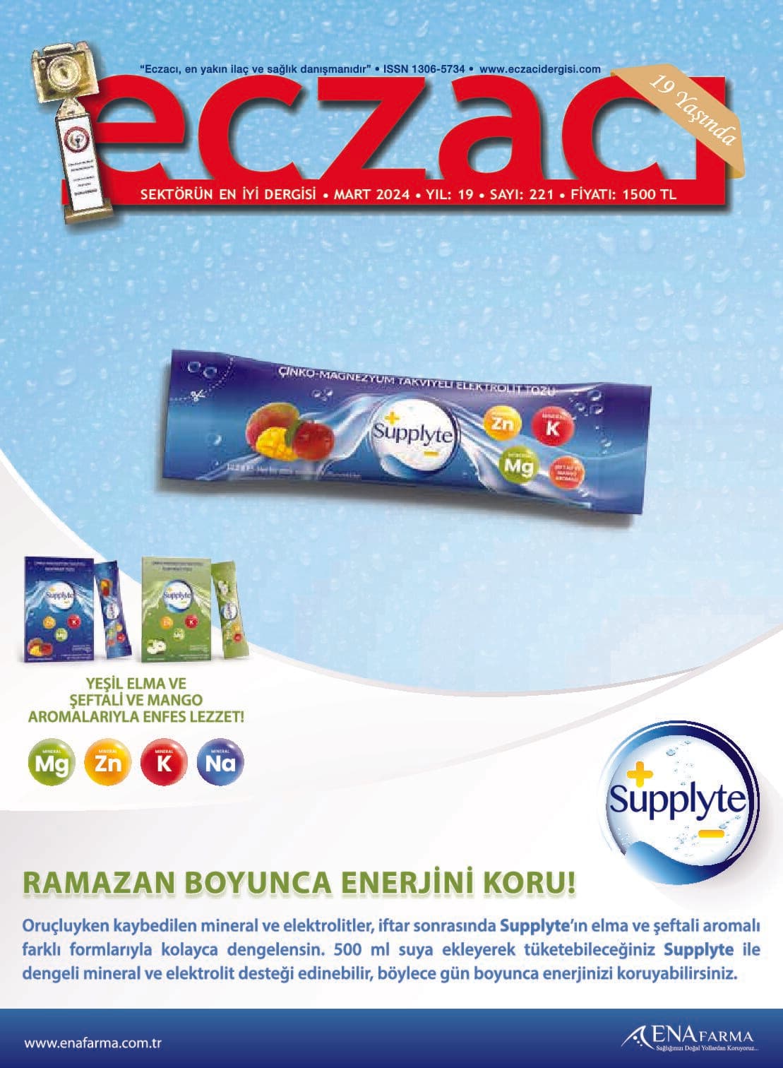 Eczacı Dergisi Sayı 221 Nisan 2024 kapak